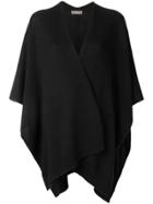 N.peal Waterfall Knitted Cape - Black