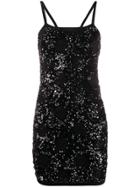 Philipp Plein Sequin Embroidered Cocktail Dress - Black