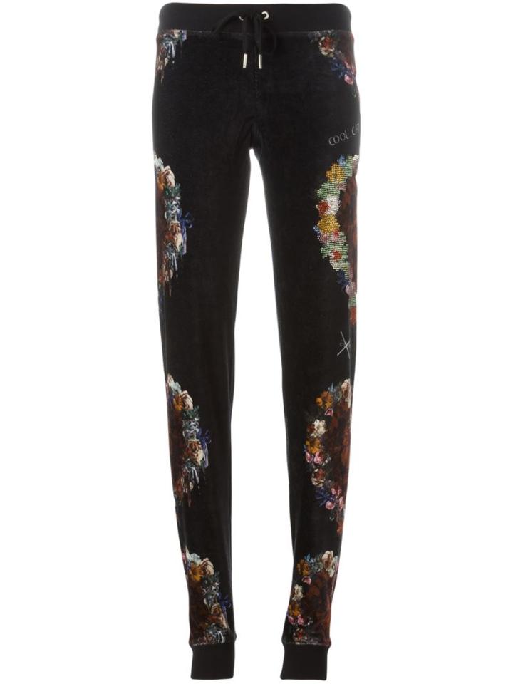 Philipp Plein Embellished Track Pants, Women's, Size: M, Black, Cotton/modal/polyester