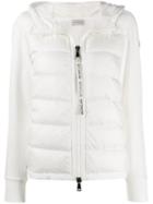 Moncler Fabric And Padded Zipped Jacket - White