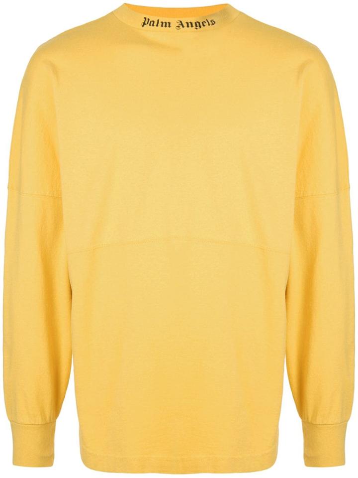 Palm Angels Logo Print T-shirt - Yellow