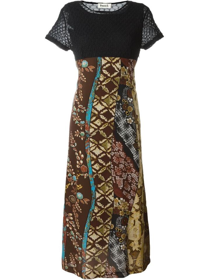 Kansai Yamamoto Vintage Printed Shortsleeved Dress