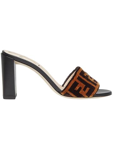 Fendi Sabots Woven Sandals - Brown