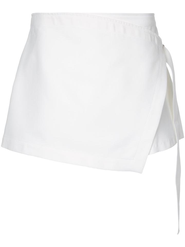 Dion Lee Utility Wrap Short, Women's, Size: 10, White, Cotton/polyamide