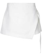 Dion Lee Utility Wrap Short, Women's, Size: 10, White, Cotton/polyamide