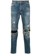 Marcelo Burlon County Of Milan Biker Slim-fit Jeans - Blue