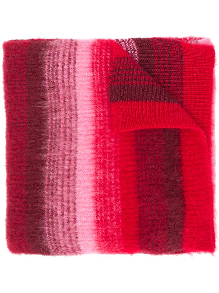 Dondup Striped Scarf - Red