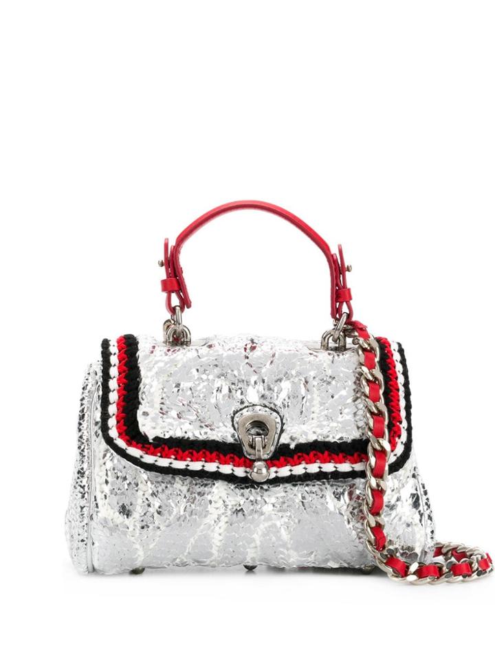 Ermanno Scervino Mini Crossbody Bag - Silver