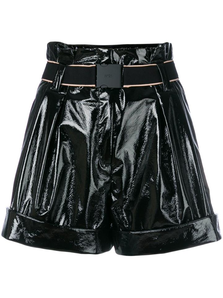 No21 High-waisted Wide Shorts - Black