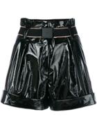 No21 High-waisted Wide Shorts - Black
