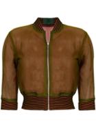 Jean Paul Gaultier Pre-owned Sheer Bomber Jacket - Green