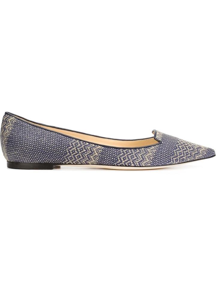 Jimmy Choo Attila Ballerinas, Women's, Size: 8.5, Blue, Acrylic/leather
