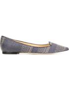 Jimmy Choo Attila Ballerinas, Women's, Size: 8.5, Blue, Acrylic/leather