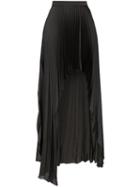 Stella Mccartney Pleated Asymmetric Open-front Skirt - Black