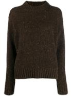 Joseph Speckled Knitted Jumper - Brown