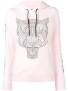 Plein Sport Embellished Tiger Hoodie - Pink