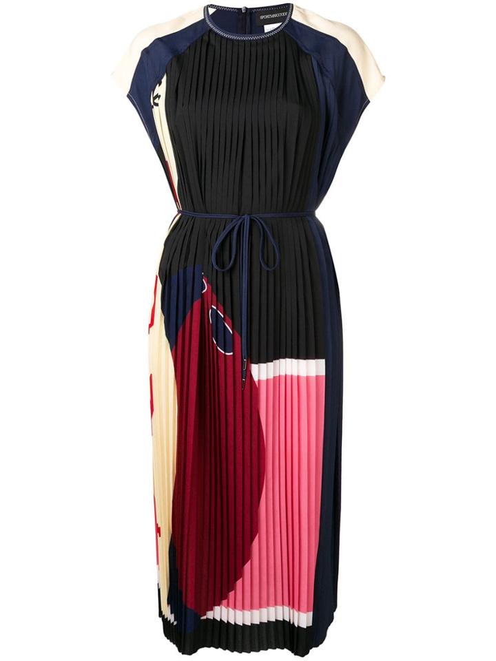 Sport Max Code Elia Pleated Midi Dress - Blue