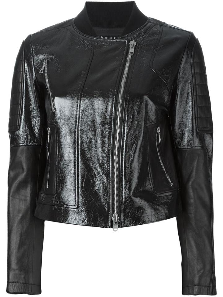 Theory Panelled Leather Jacket