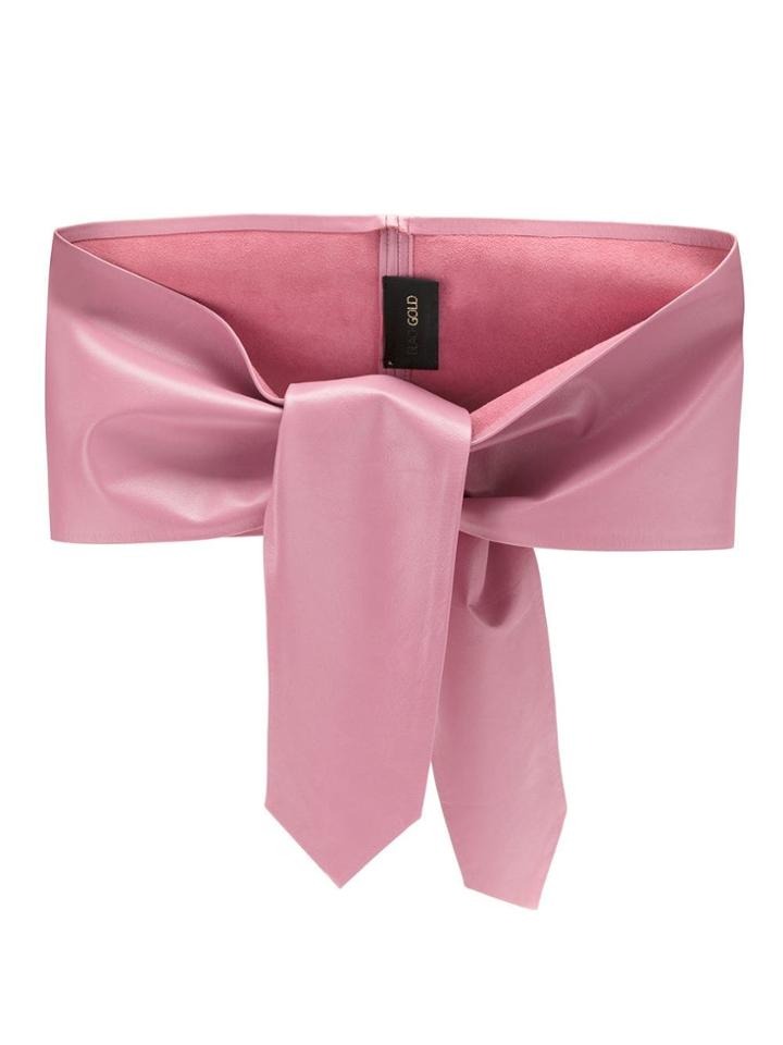 Andrea Bogosian Tied Leather Belt - Pink