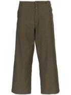 Ann Demeulemeester Annd Strgt Trs Btn Dtls Khki - Green