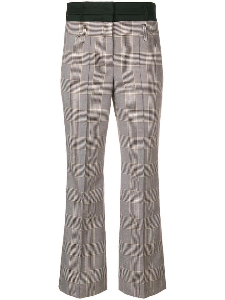 Dorothee Schumacher Cropped Check Trousers - Brown