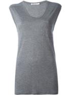 Alexander Wang Cap Sleeve T-shirt, Women's, Size: Medium, Grey, Rayon
