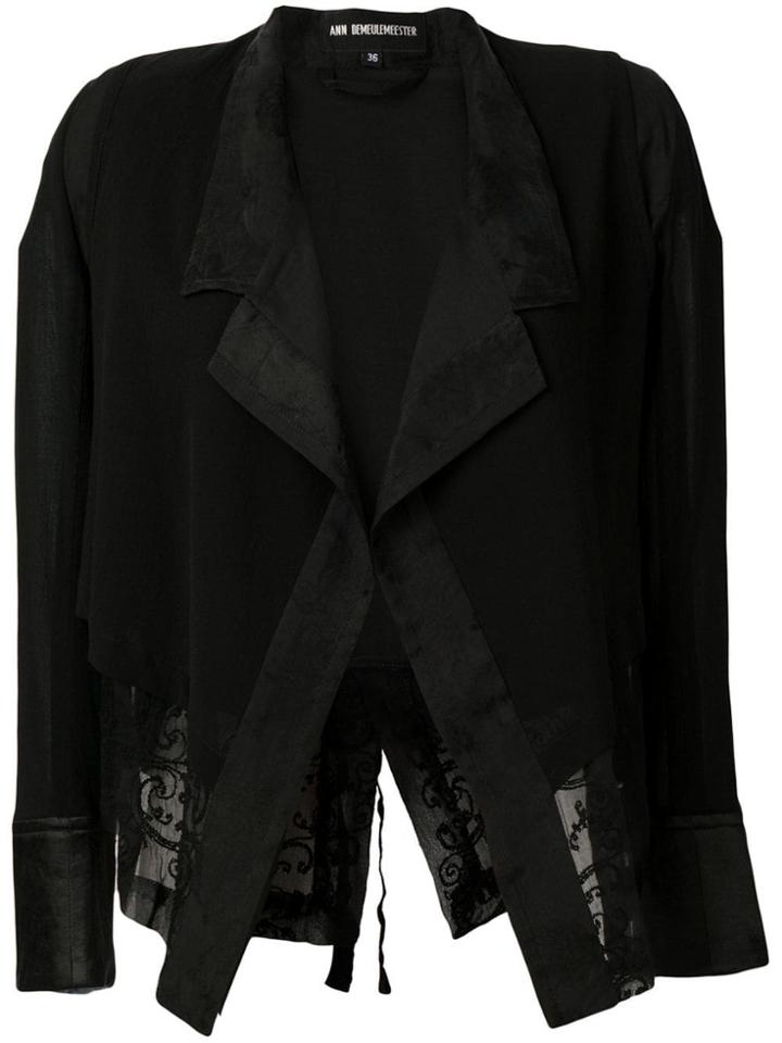 Ann Demeulemeester Lace Insert Jacket - Black