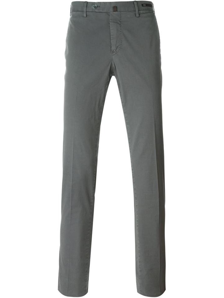 Pt01 Super Slim Fit Trousers, Men's, Size: 54, Grey, Cotton/spandex/elastane