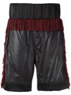 À La Garçonne Fringed Bermuda Shorts - Black