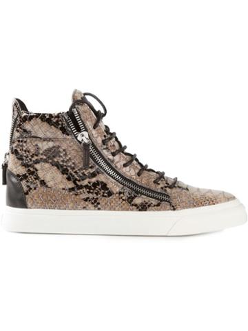 Giuseppe Zanotti Design Snake Skin Print Hi-top Trainer