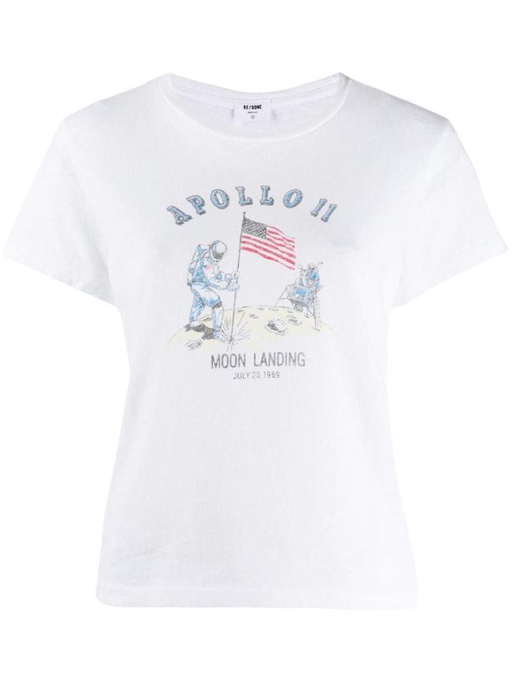 Re/done Space Print T-shirt - White