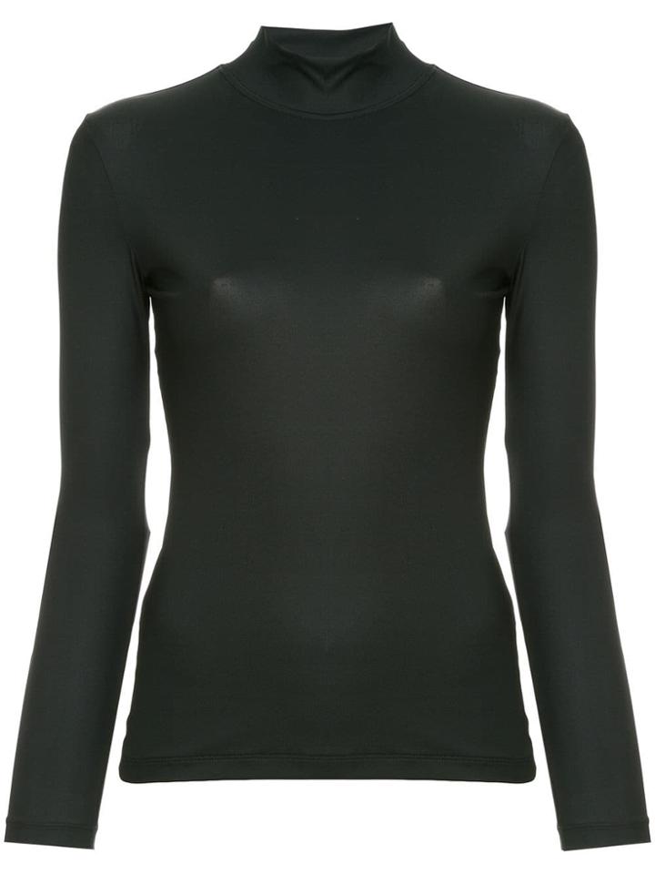 We11done Jersey Turtleneck Top - Black