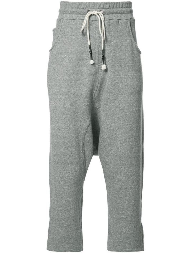 Mostly Heard Rarely Seen Cropped Track Pants, Men's, Size: Medium, Grey, Cotton/polyester/spandex/elastane