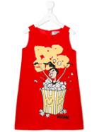 Moschino Kids Popcorn Print Dress, Girl's, Size: 12 Yrs, Red