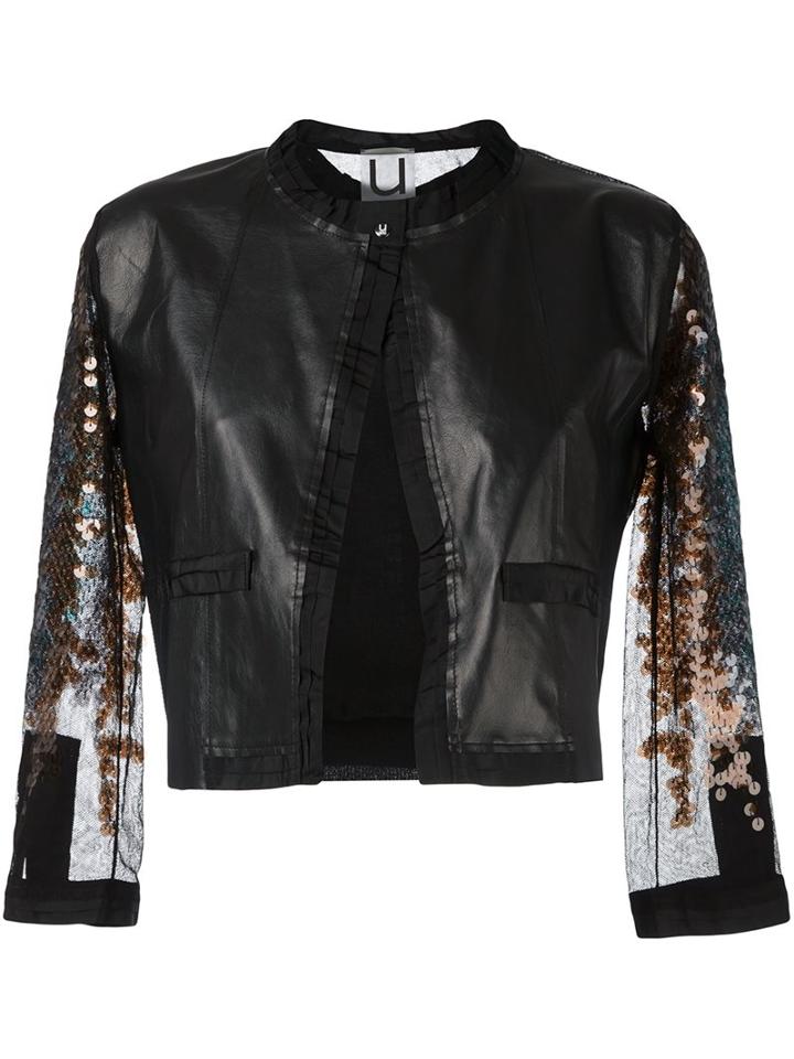 Aviù Three-quarters Sheer Sleeve Jacket
