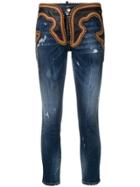Dsquared2 Cropped Western Jeans - Blue