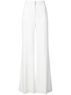 Oscar De La Renta High-waisted Flared Trousers - White