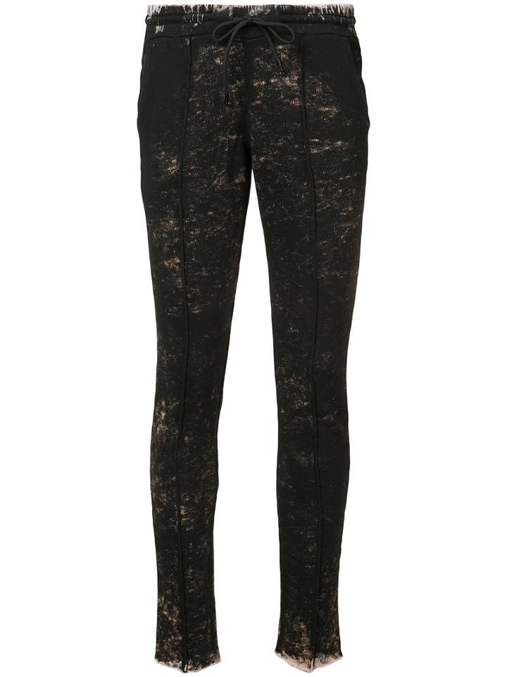 Cotton Citizen - Distressed Skinny Track Pants - Women - Cotton - S, Black, Cotton