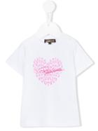 Roberto Cavalli Kids - Heart Printed T-shirt - Kids - Cotton/spandex/elastane - 24 Mth, White