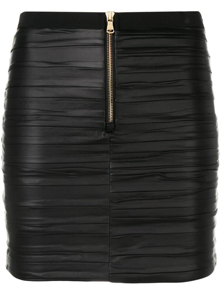 Patrizia Pepe Faux Leather Mini Skirt - Black