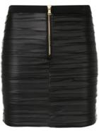 Patrizia Pepe Faux Leather Mini Skirt - Black