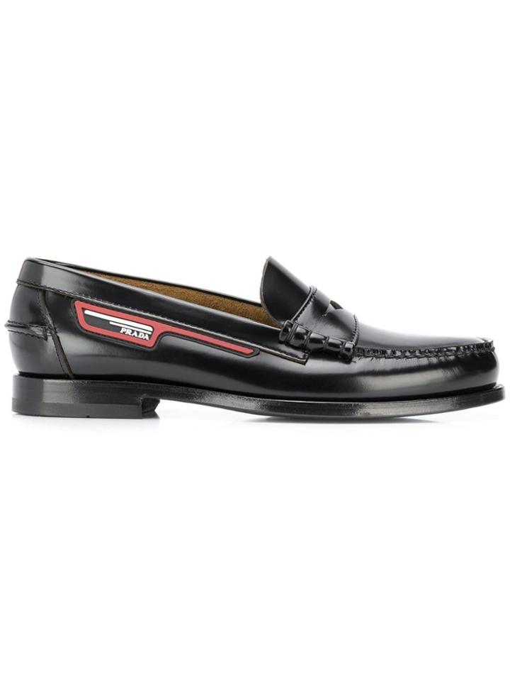 Prada Portuguese Patch Loafers - Black
