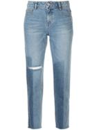 Sjyp Washed Straight Jeans - Blue