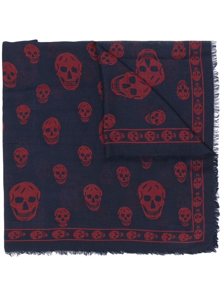 Alexander Mcqueen Skulls Scarf - Black