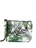 Mc2 Saint Barth Aline Leaves Printed Pouch - Green