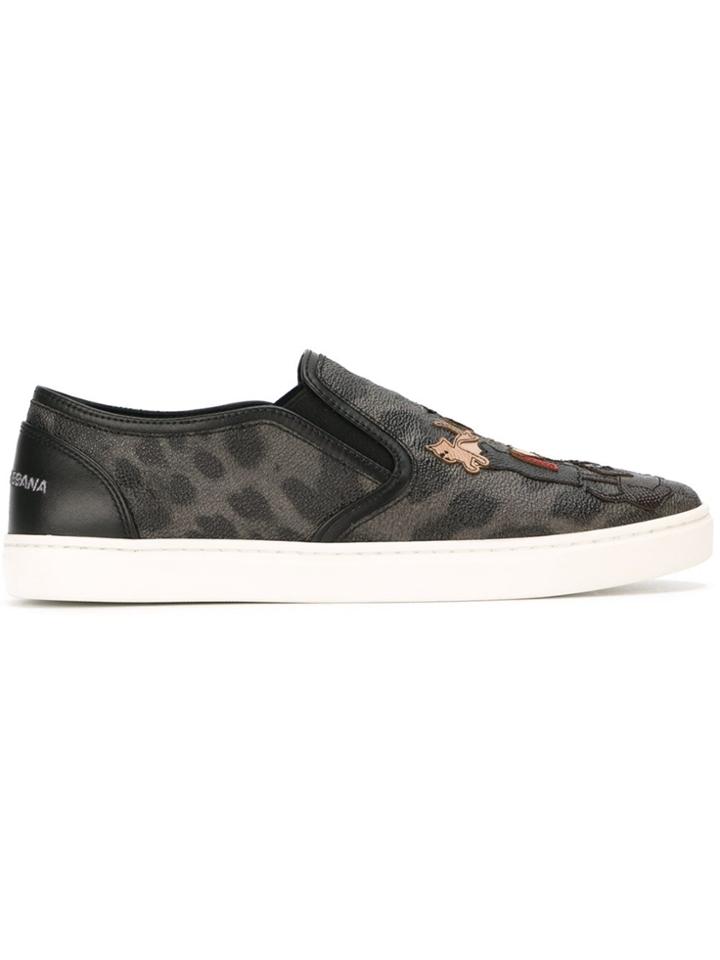 Dolce & Gabbana D & G Family' Slip-on Sneakers - Black