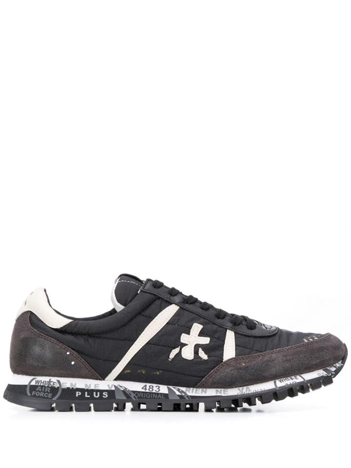 White Premiata Sean Sneakers - Black