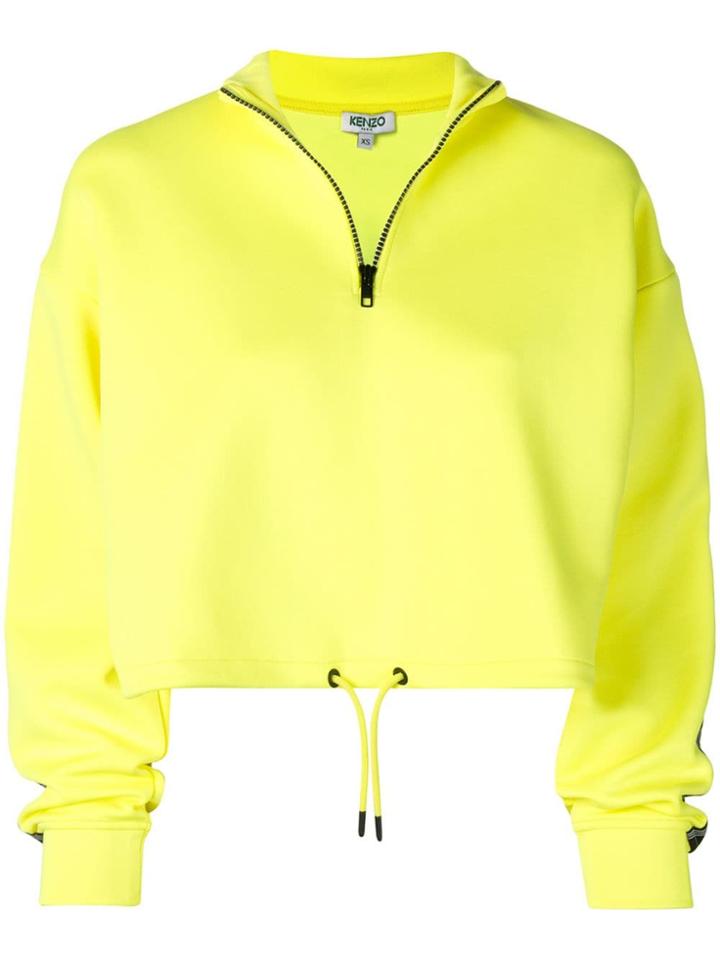 Kenzo Cropped Half-zip Fleece - Yellow