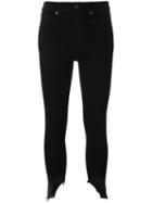 Rag & Bone /jean Stretch Cropped Skinny Jeans, Women's, Size: 27, Black, Cotton/polyurethane