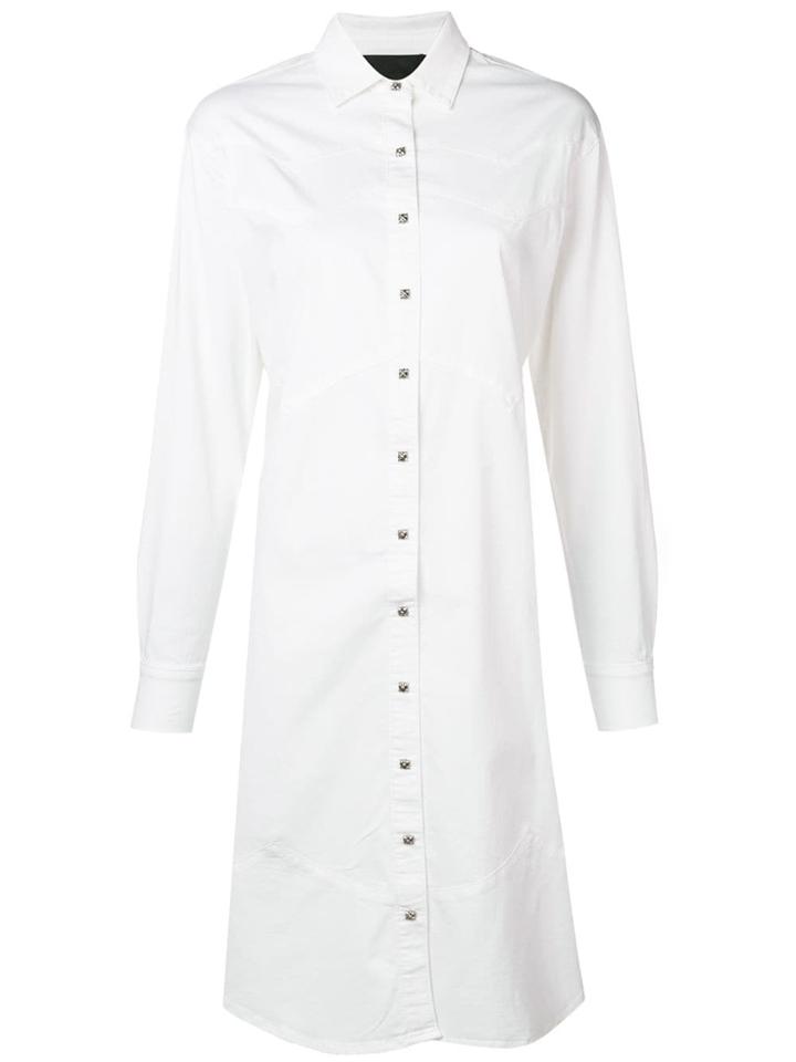 John Richmond Spring Denim Shirt-dress - White